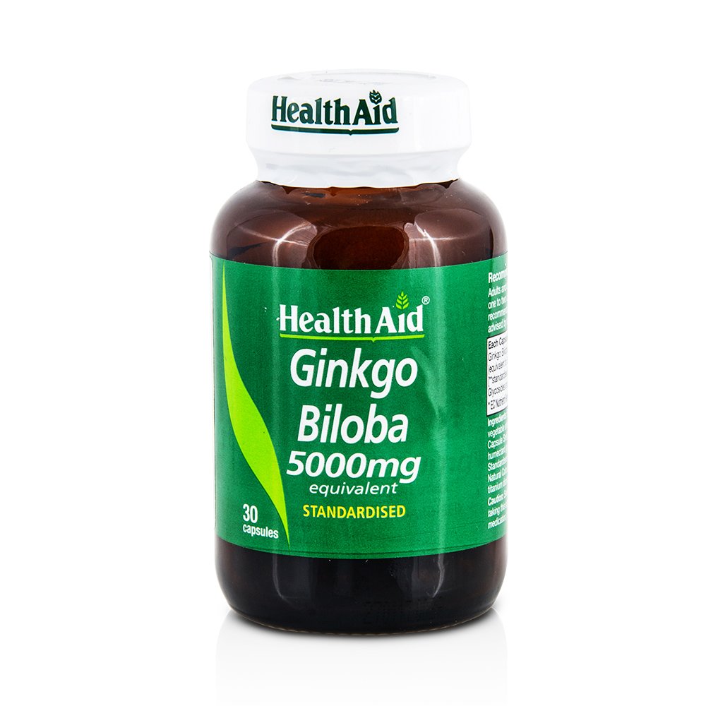 Health Aid Gingko Biloba 5000mg Φυσικό Τονωτικό του Κυκλοφορικού 30 Caps