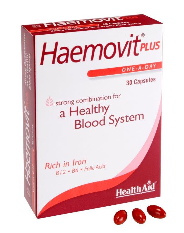 Health Aid Haemovit Plus Blister Δημιουργία Υγιών Ερυθρών Αιμοσφαιρίων 30tabs