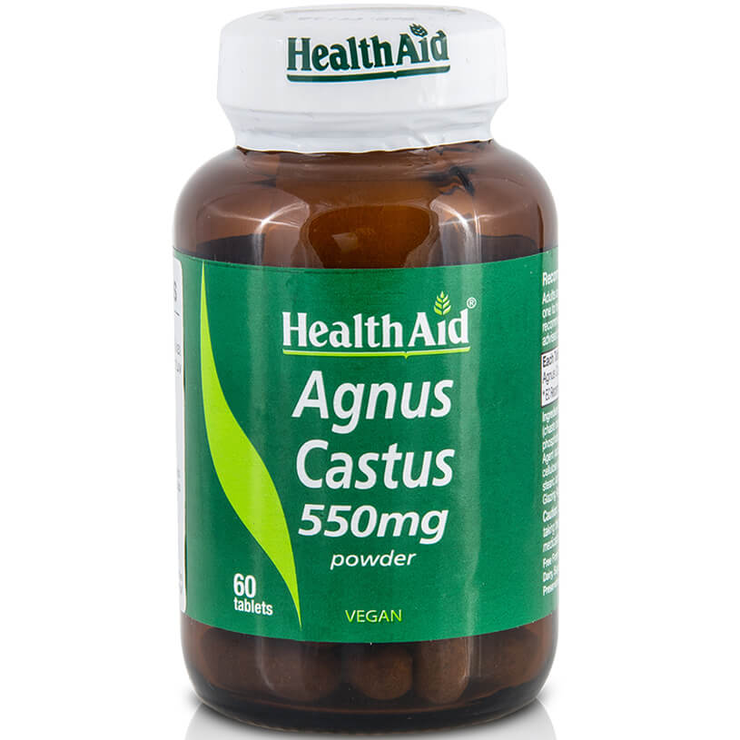 Health Aid Agnus Castus 550mg Βοηθά Στη Περίοδο Της Εμμηνόπαυσης 60tabs