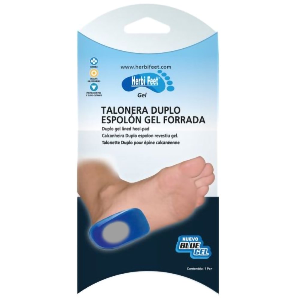 Herbi Feet Herbi Feet Duplo Blue Gel Lined Heel-Pad Υποπτέρνιο Gel με Επένδυση 1 Τεμάχιο - Small