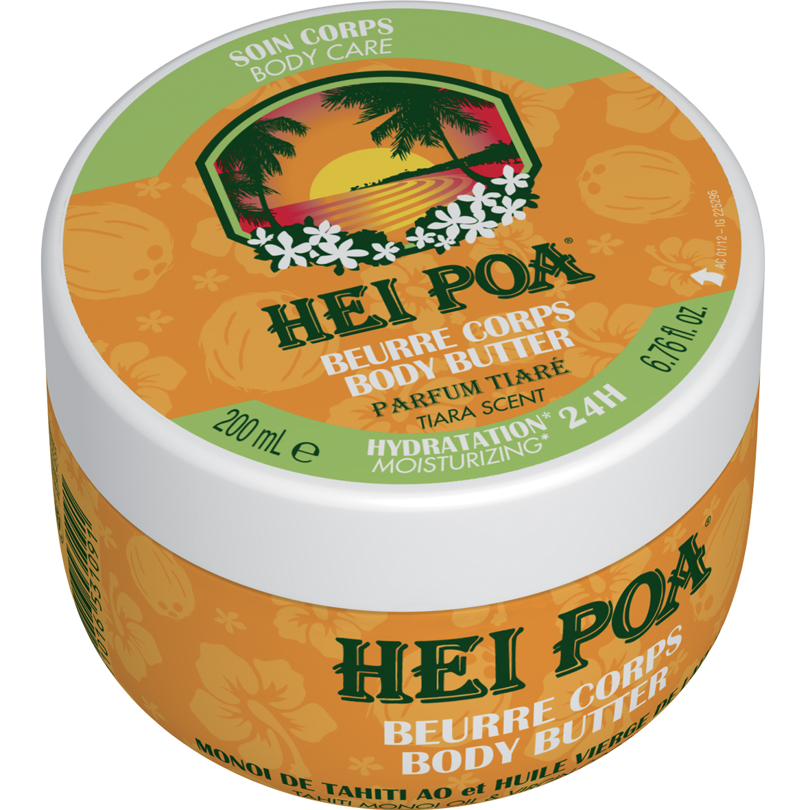 Hei Poa Body Butter Tiare – Ενυδάτωση και τροφή του Δέρματος με Γάλα Καρύδας 200ml