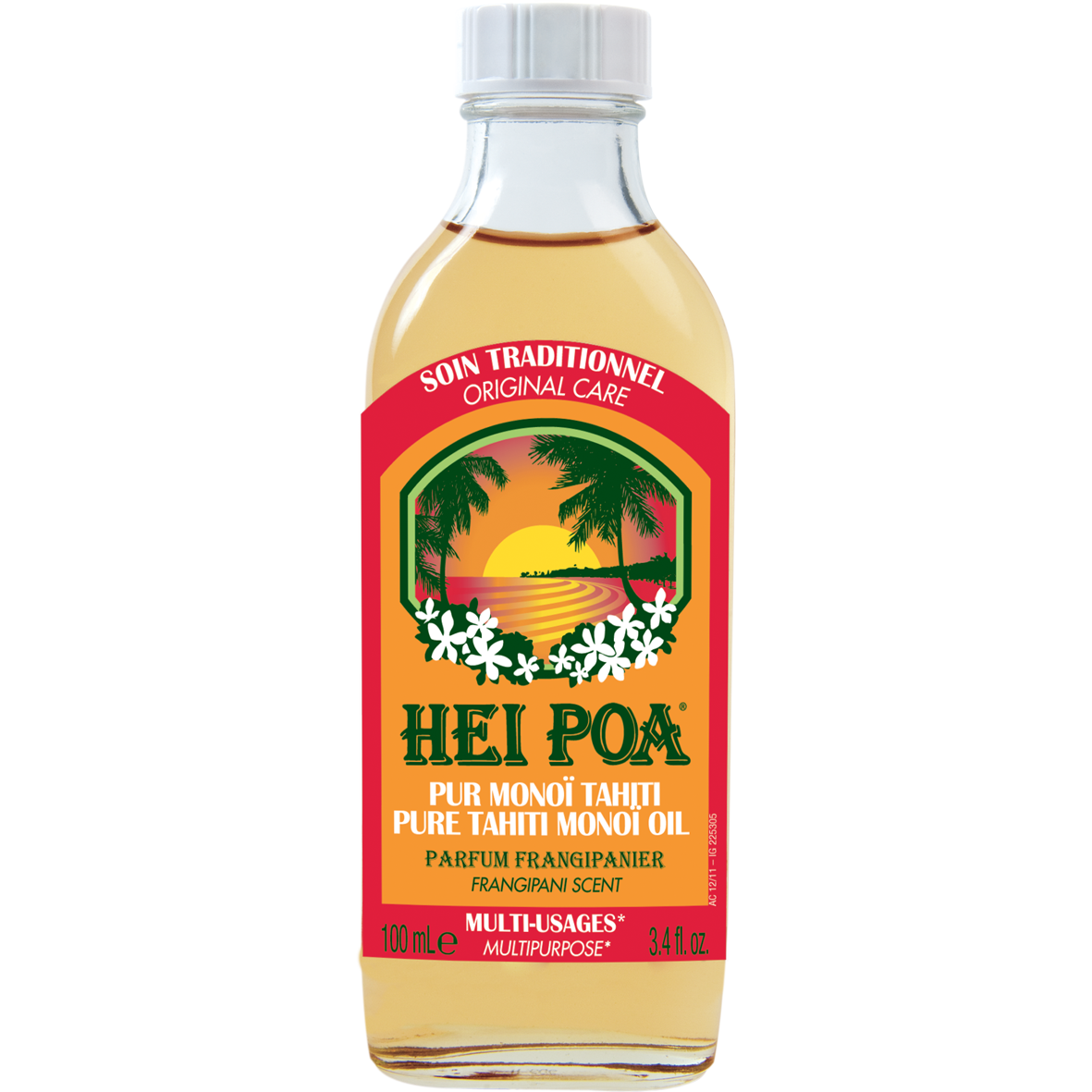 Hei Poa Pure Tahiti Monoi Oil Frangipani -Λάδι Monoi σε Συνδυασμό με Λάδι από Εξωτικά Άνθη 100ml