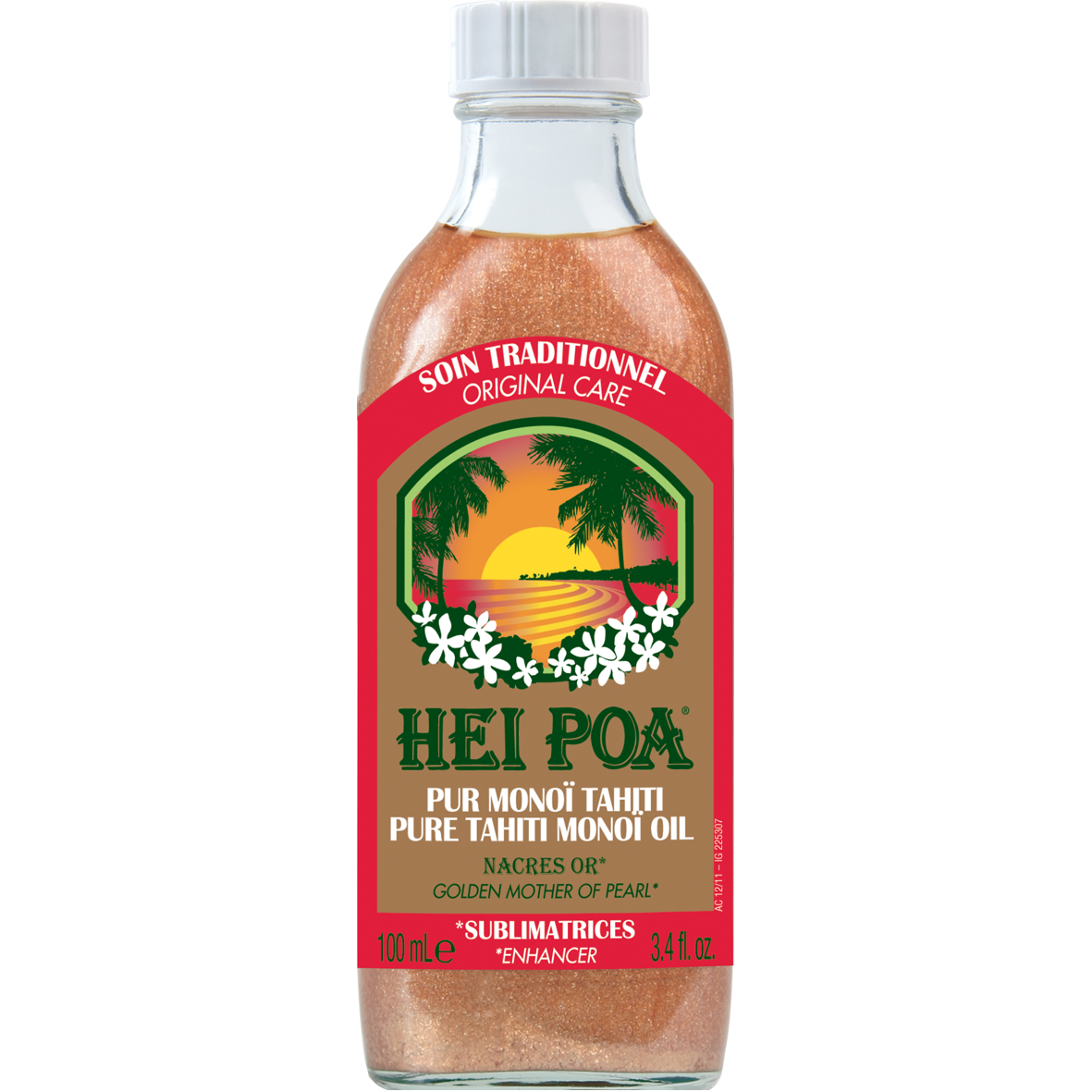 Hei Poa Pure Tahiti Monoi Oil Golden Mother Of Pearl Nacres Λάδι Περιποίησης της Επιδερμίδας 100ml