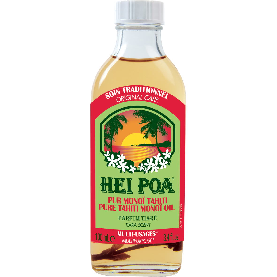 Hei Poa Pure Tahiti Monoi Oil Tiare – Λάδι Monoi με Άρωμα Λουλουδιών Tiare 100ml