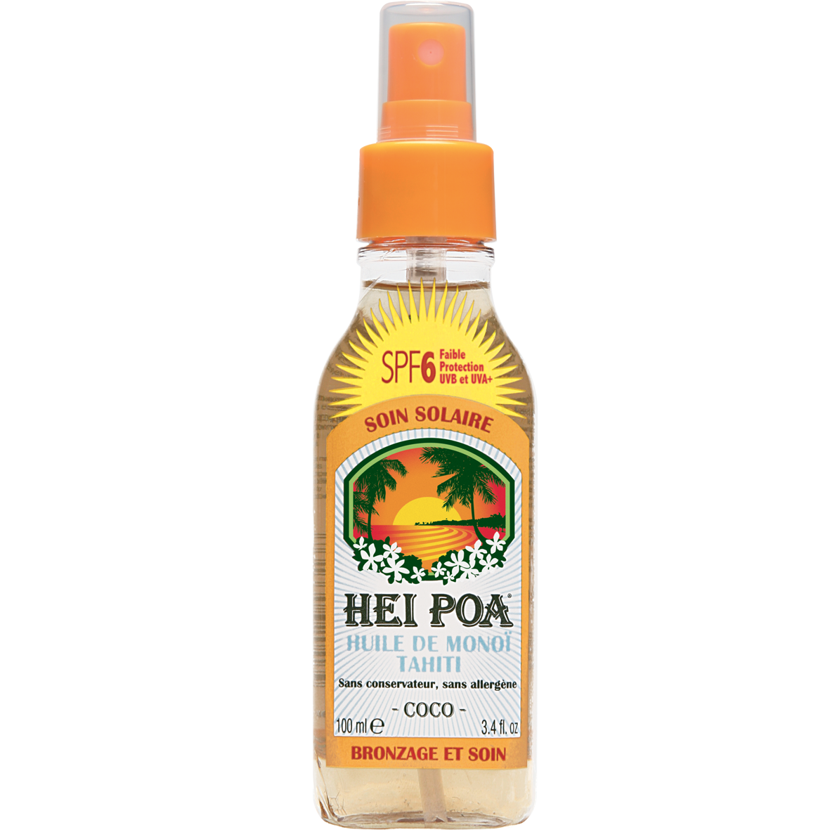 Hei Poa Tahiti Monoi Oil Spf6 Coco Spray – Λάδι Monoi για Προστασία από τον Ήλιο με Άρωμα Καρύδας 100ml
