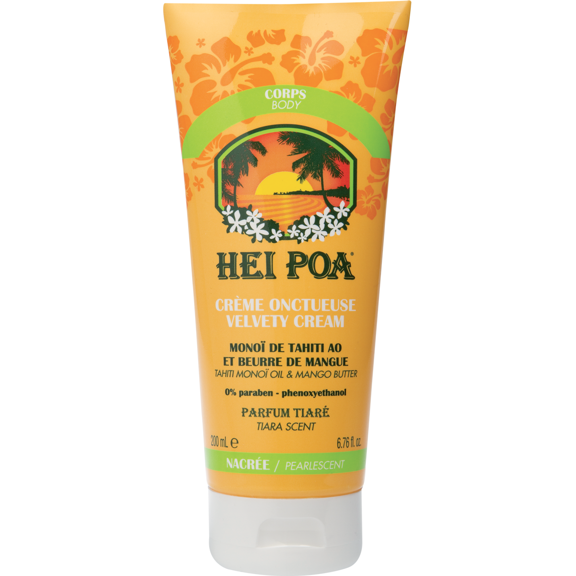 Hei Poa Velvety Body Cream Monoi Oil & Mango Butter Βελούδινη, Ενυδατική Κρέμα Σώματος 200ml