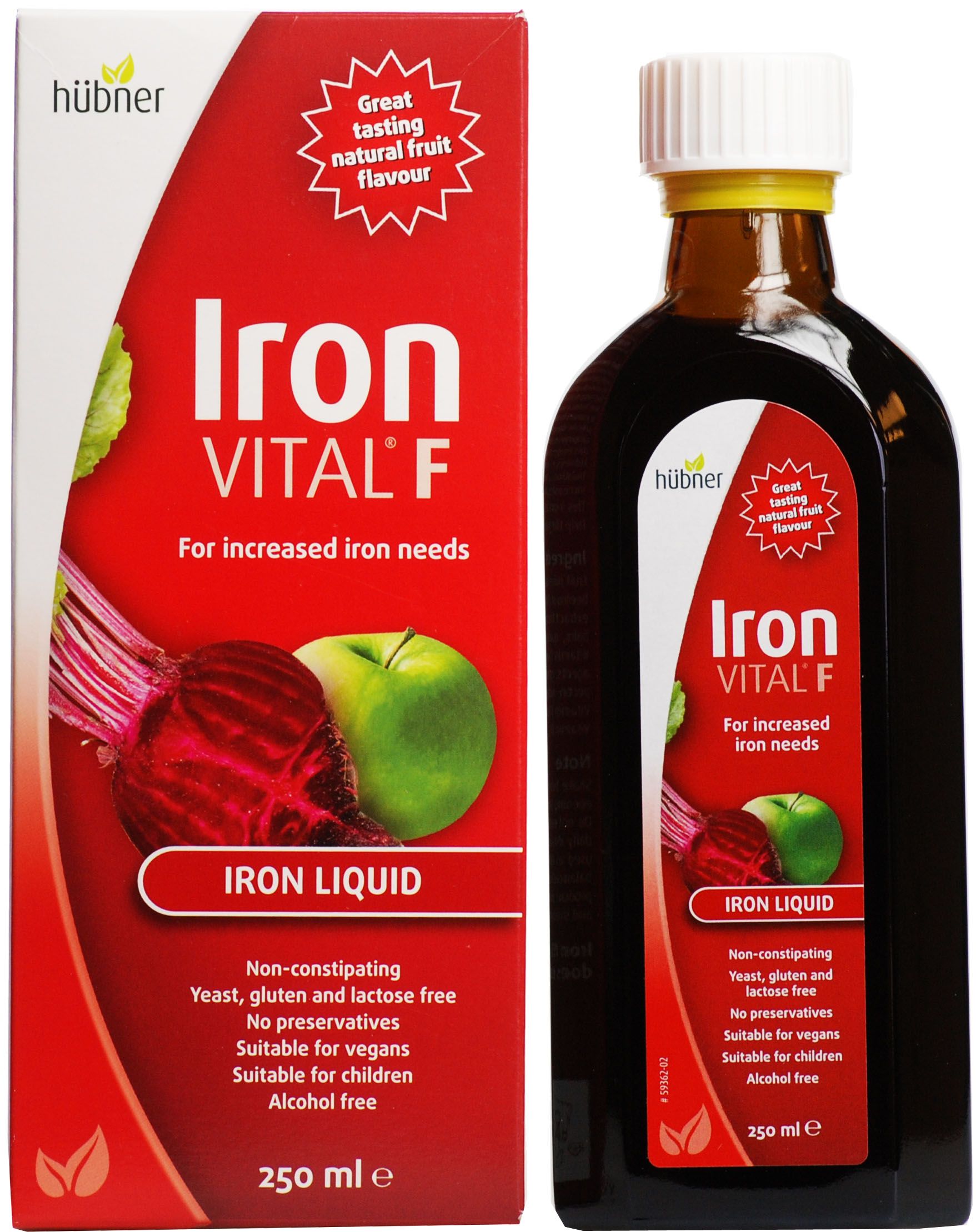 Hubner Iron Vital F For Increased Iron Needs Συμπλήρωμα Διατροφής με Σίδηρο & Βιταμίνη C 250ml