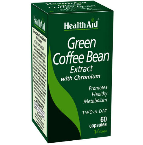 HealthAid Green Coffee Bean Extract Εκχύλισμα Πράσινου Καφέ Δράση Στην Καύση Του Λίπους 60 κάψουλες