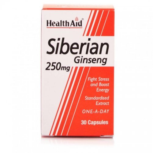 Health Aid Siberian Ginseng 250mg Τζίνσενγκ Φυσικό Ελιξήριο με Τονωτικές Ιδιότητες 30caps