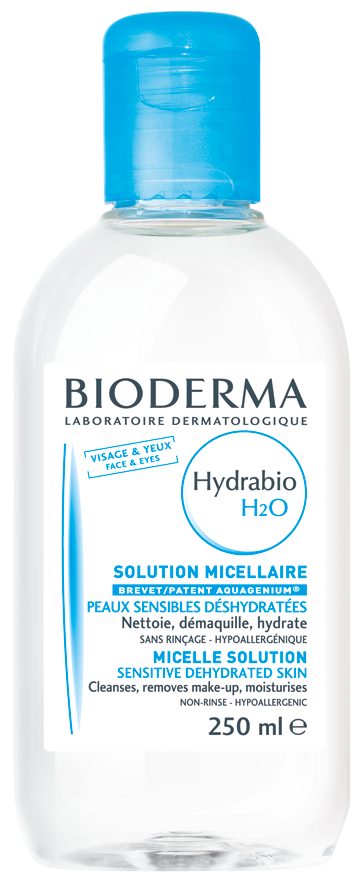Bioderma Hydrabio H2O Solution Micellaire Διαλυμα καθαρισμού καθαρίζει και αφαιρεί το μακιγιάζ ενώ ταυτόχρονα ενυδατώνει 250ml