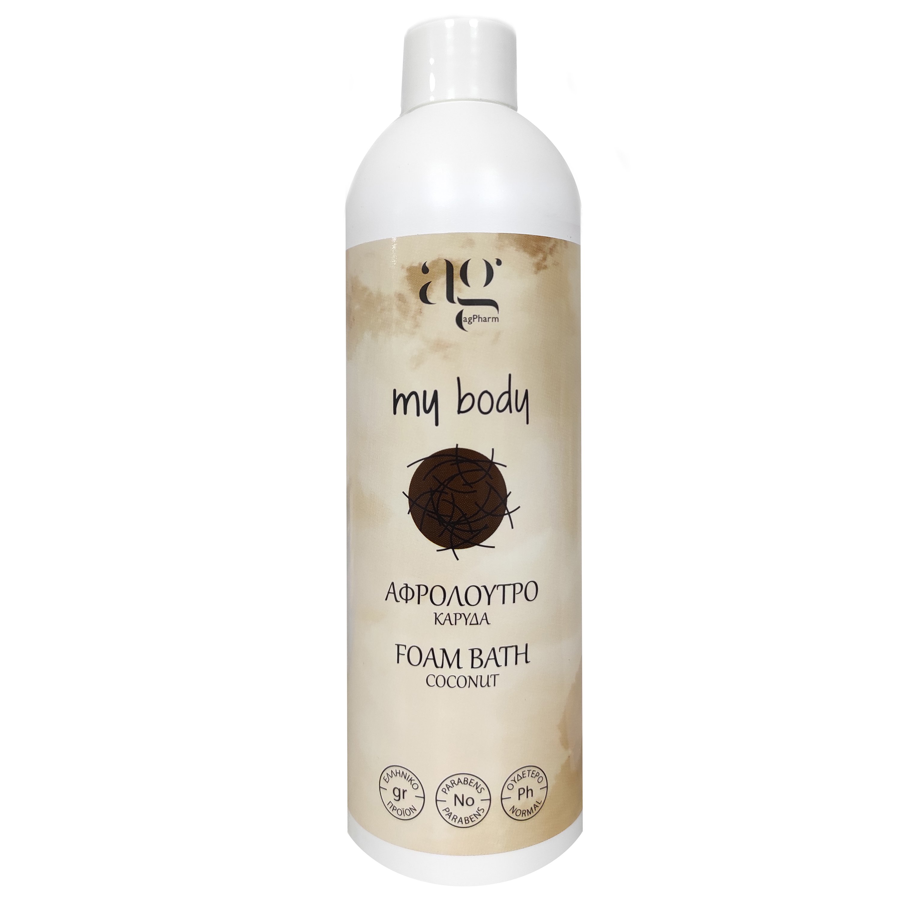 AgPharm My Body Foam Bath Coconut Ενυδατικό Αφρόλουτρο Σώματος με Άρωμα Καρύδας 300ml