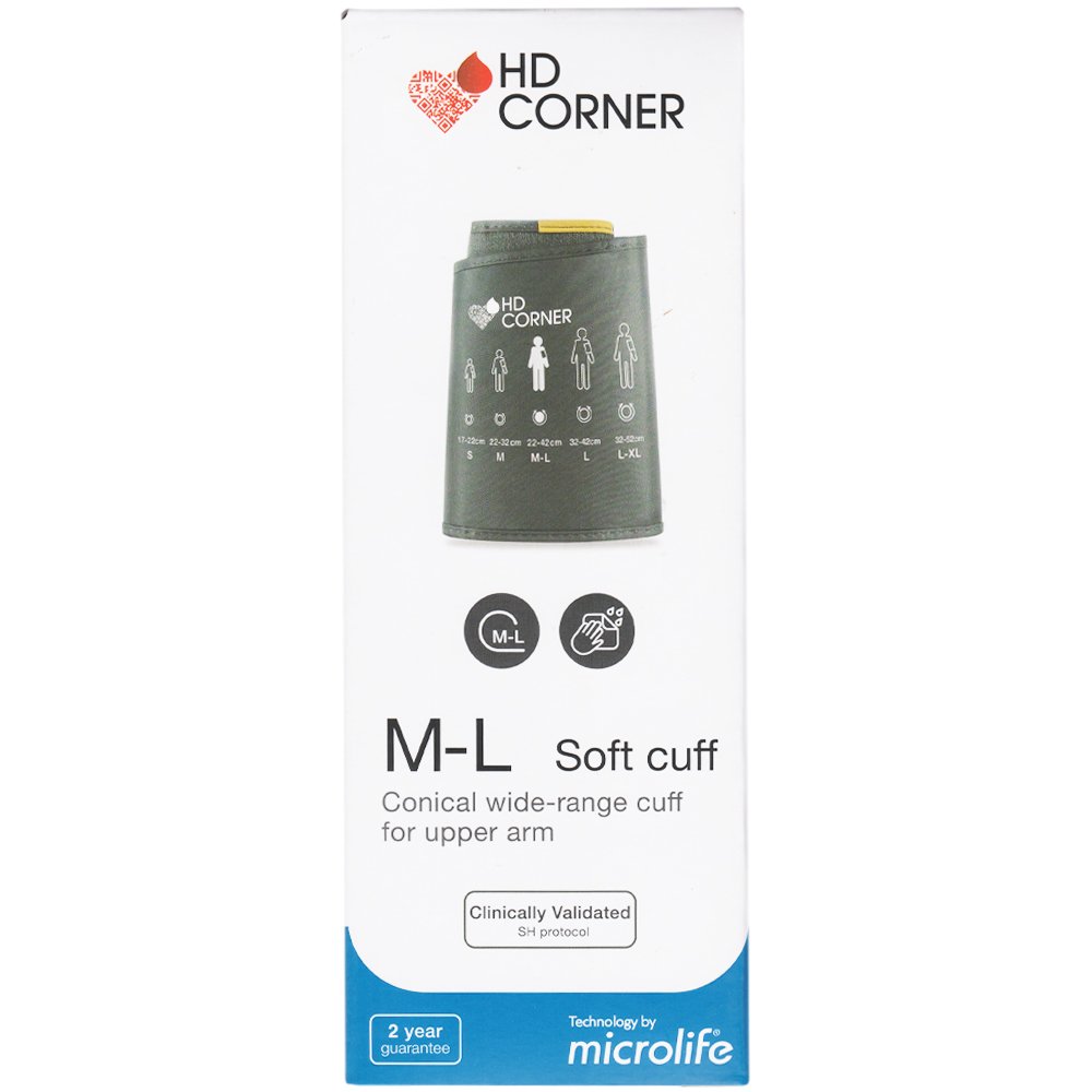 Microlife Hd Corner Conical Wide Range Soft Cuff for Uper Arm M-L, 22-42cm Κωνική Περιχειρίδα Βραχίονα Πιεσόμετρου Ενηλίκων 1 Τεμάχιο