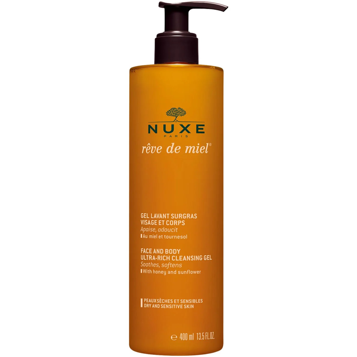 Nuxe Reve de Miel Gel Lavant Surgras Visage et Corps – Απαλό Αφρόλουτρο και Shower Gel για το Σώμα 400ml