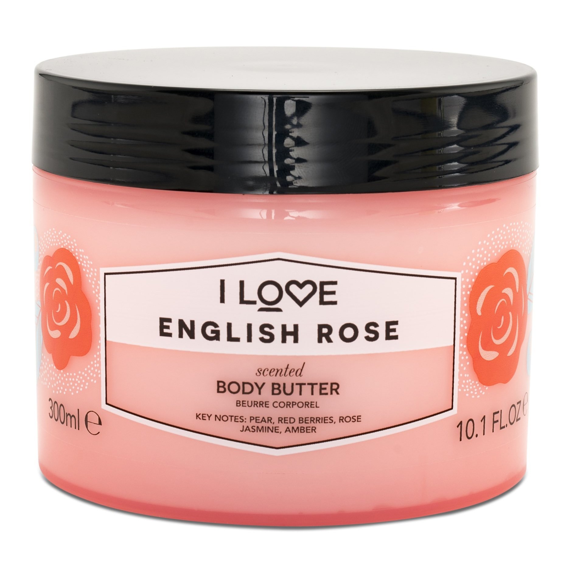 I love… English Rose Body Butter Θρεπτική Κρέμα Σώματος με Εκχυλίσματα Φρούτων για Πλούσια Ενυδάτωση Όλη Μέρα 300ml
