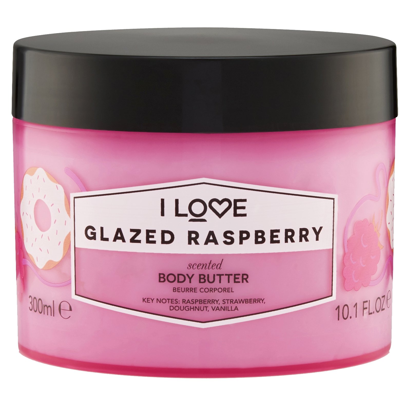 I love… Glazed Raspberry Body Butter Θρεπτική Κρέμα Σώματος με Εκχυλίσματα Φρούτων για Πλούσια Ενυδάτωση Όλη Μέρα 300ml