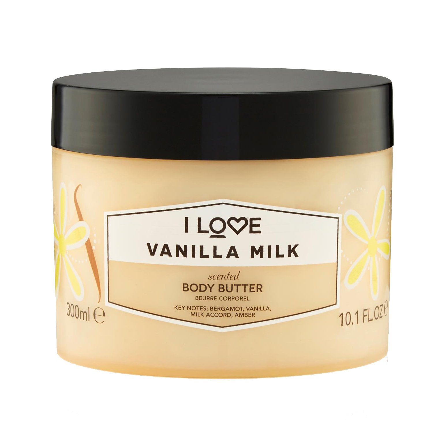 I love… Vanilla Milk Body Butter Θρεπτική Κρέμα Σώματος με Εκχυλίσματα Φρούτων για Πλούσια Ενυδάτωση Όλη Μέρα 300ml