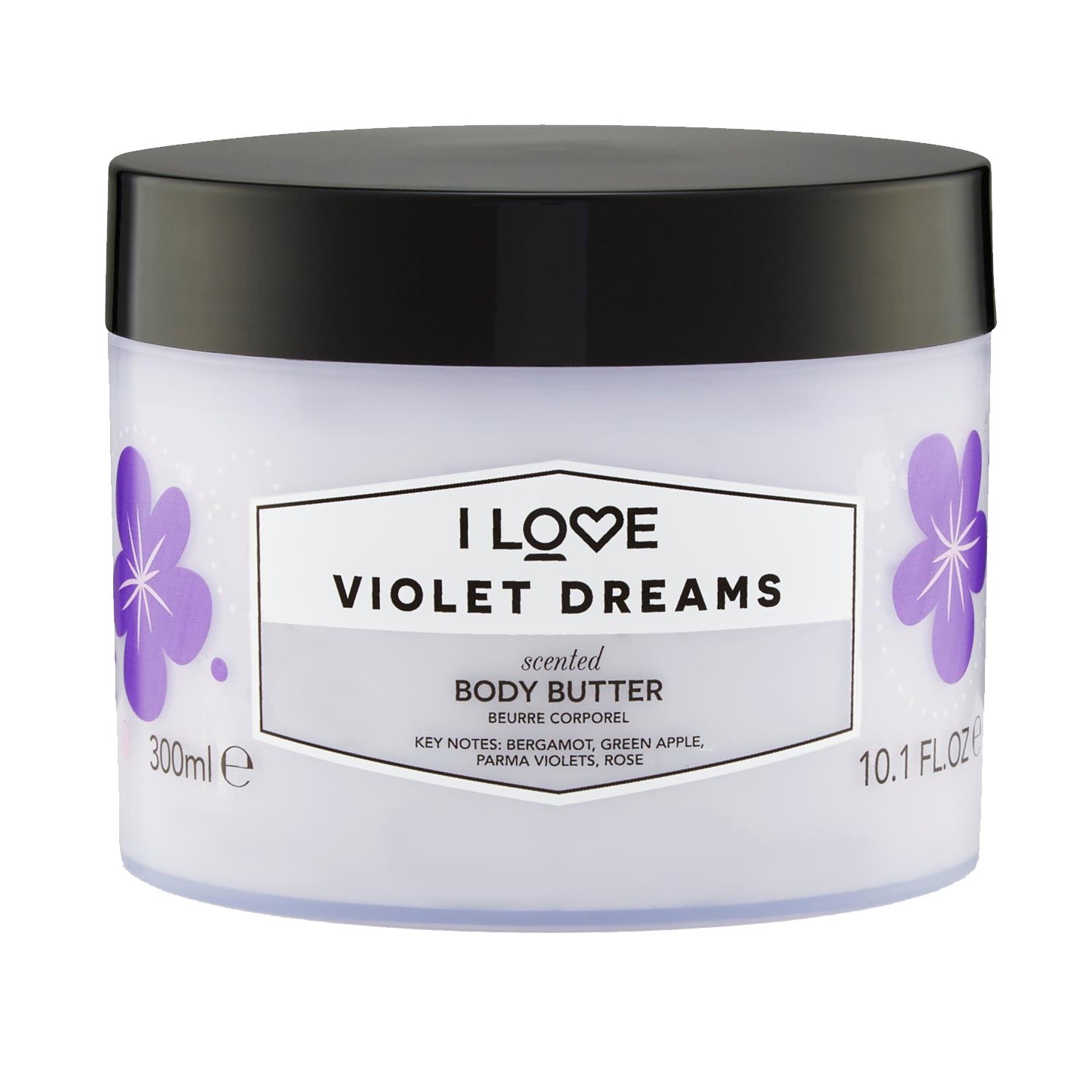 I love… Violet Dreams Body Butter Θρεπτική Κρέμα Σώματος με Εκχυλίσματα Φρούτων για Πλούσια Ενυδάτωση Όλη Μέρα 300ml