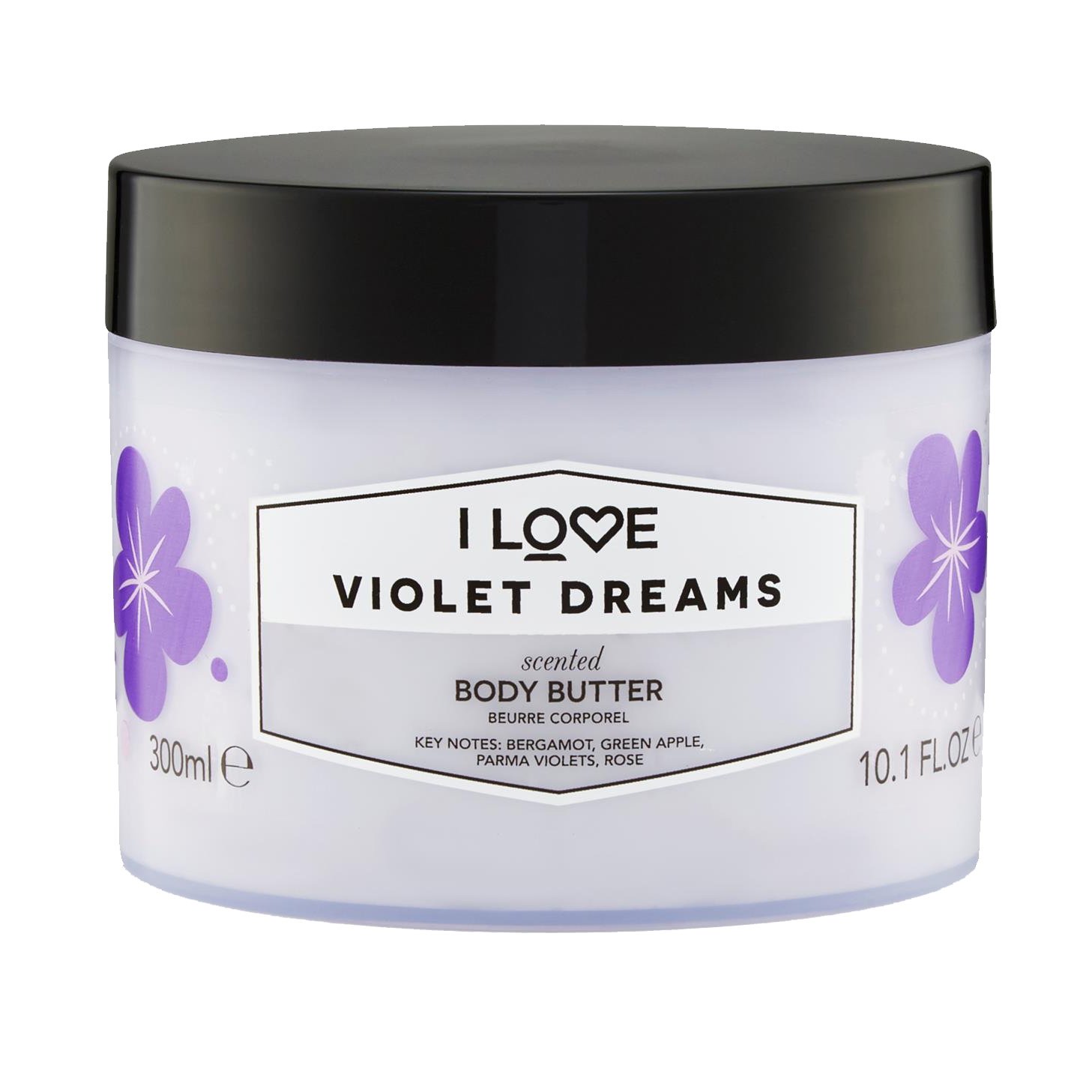 I love… Violet Dreams Body Butter Θρεπτική Κρέμα Σώματος με Εκχυλίσματα Φρούτων για Πλούσια Ενυδάτωση Όλη Μέρα 300ml