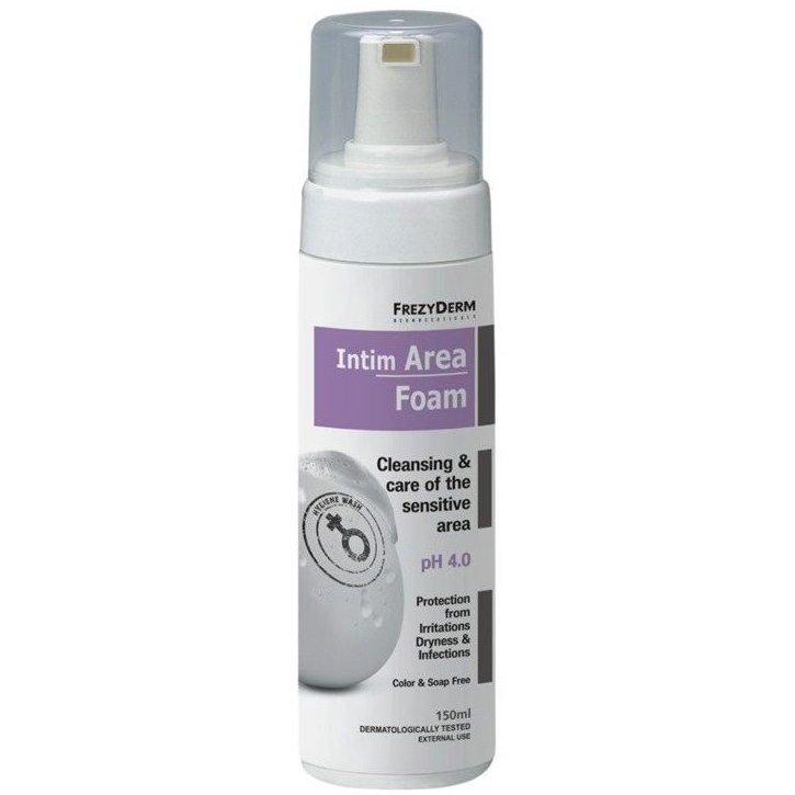 Frezyderm Intim Area Foam pH4 Απαλός Αφρός Για Τον Καθημερινό Αποτελεσματικό Καθαρισμό Της Ευαίσθητης Περιοχής 150ml