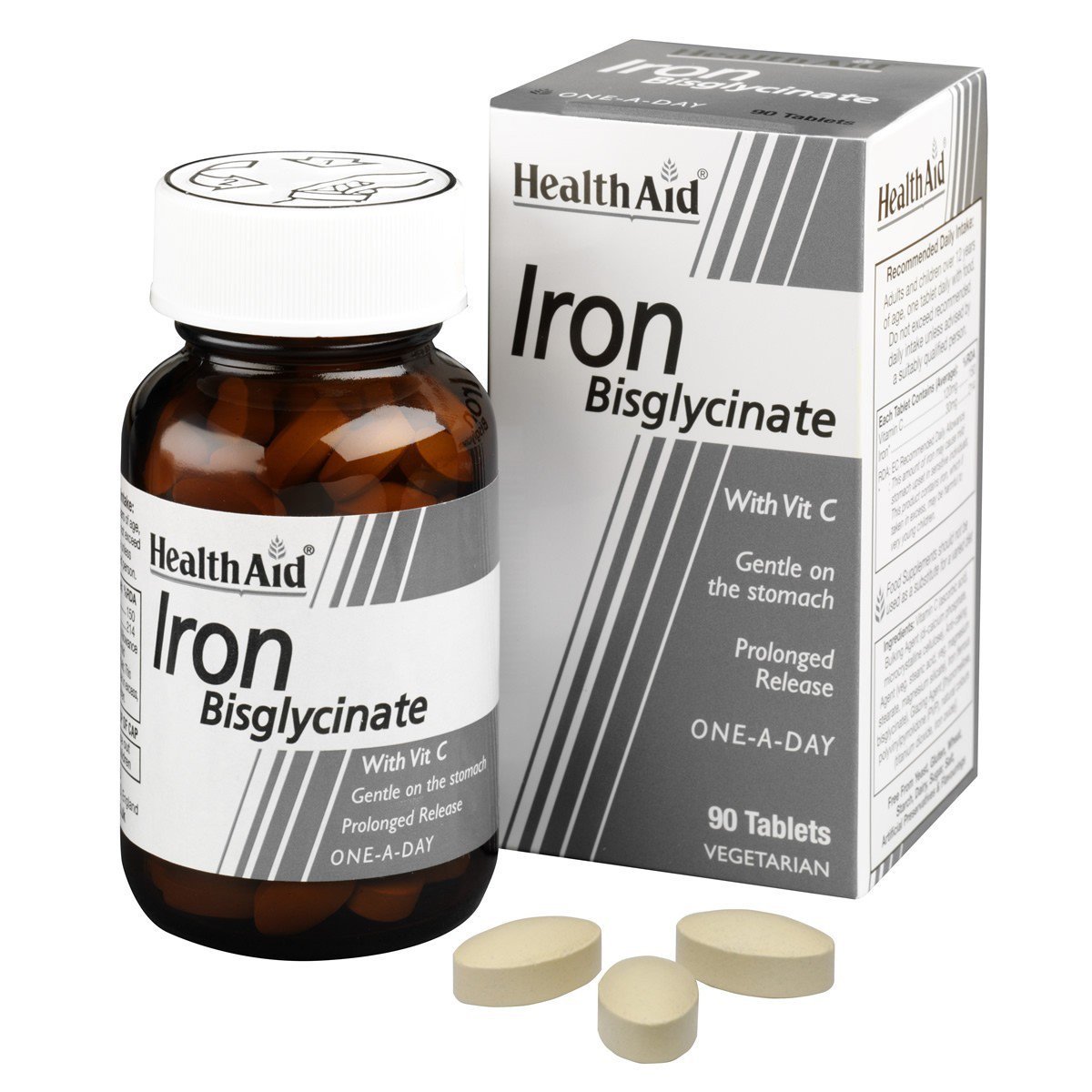 Health Aid Iron Bisglycinate Σίδηρος Δισγλυκινικός 90 tabs