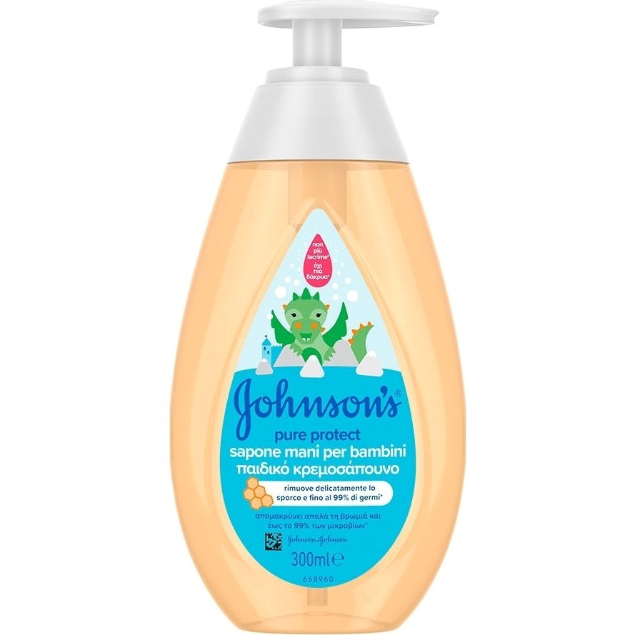 Johnson’s Kids Pure Protect Παιδικό Κρεμοσάπουνο που Προστατεύει την Ευαίσθητη Επιδερμίδα 300ml