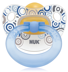 NUK Classic Happy Kids πιπίλα καουτσούκ με κρίκο, μεγέθη 1-3 – Μέγεθος 1 (0-6 μηνών)