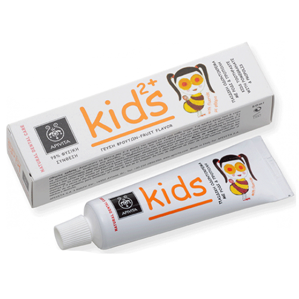 Apivita Natural Dental Care Kids 2+ Παιδική Οδοντόκρεμα Με Ρόδι & Πρόπολη 50ml