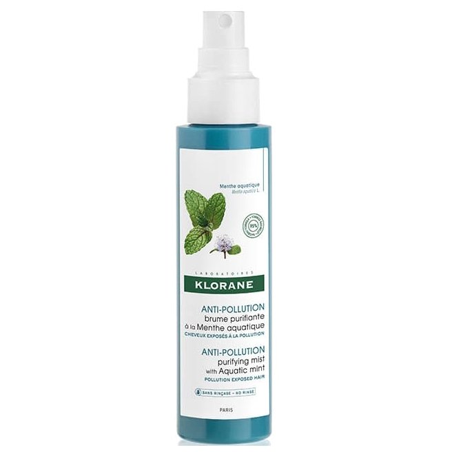 Klorane Anti-Pollution Purifying Mist with Aquatic Mint Καθαριστικό Σπρέι Μαλλιών με Υδάτινη Μέντα 100ml