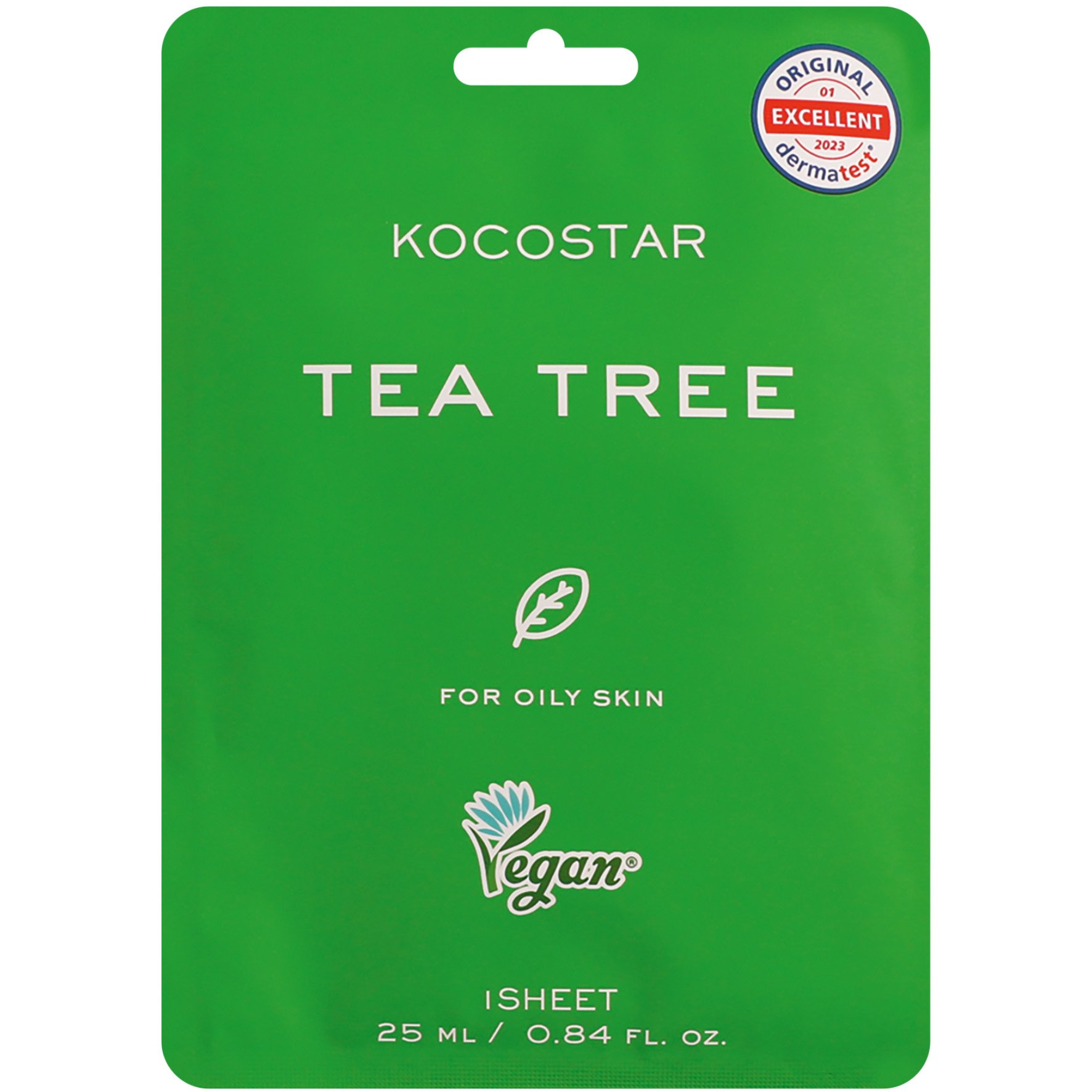 Kocostar Kocostar Tea Tree Face Mask Κωδ 5602 Εμποτισμένη Μάσκα Τόνωσης για Λιπαρές Επιδερμίδες 1 Τεμάχιο