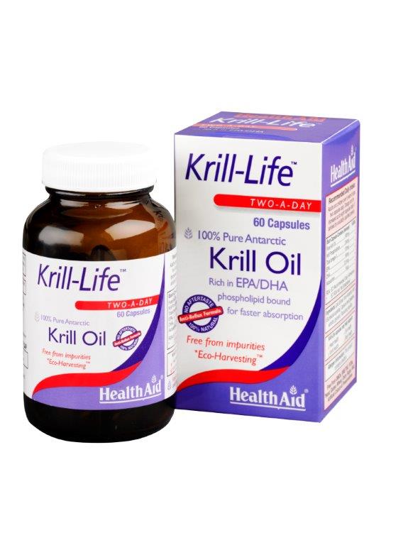 Health Aid Krill Life Krill Oil Πλούσια Πηγή Ωμέγα 3 500Mg -60Caps