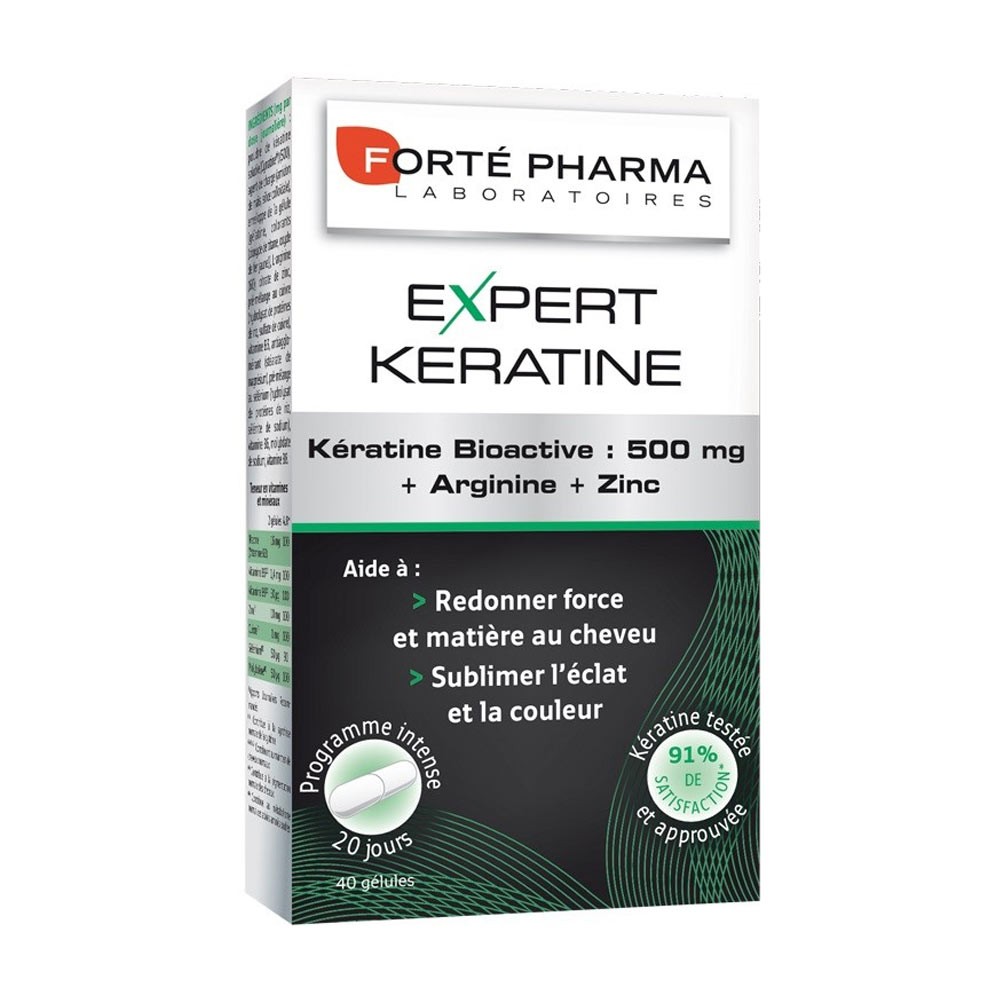 Forte Pharma Expert Keratine 500 mg Για Εύθραυστα Ταλαιπωρημένα Θαμπά Μαλλιά 40caps