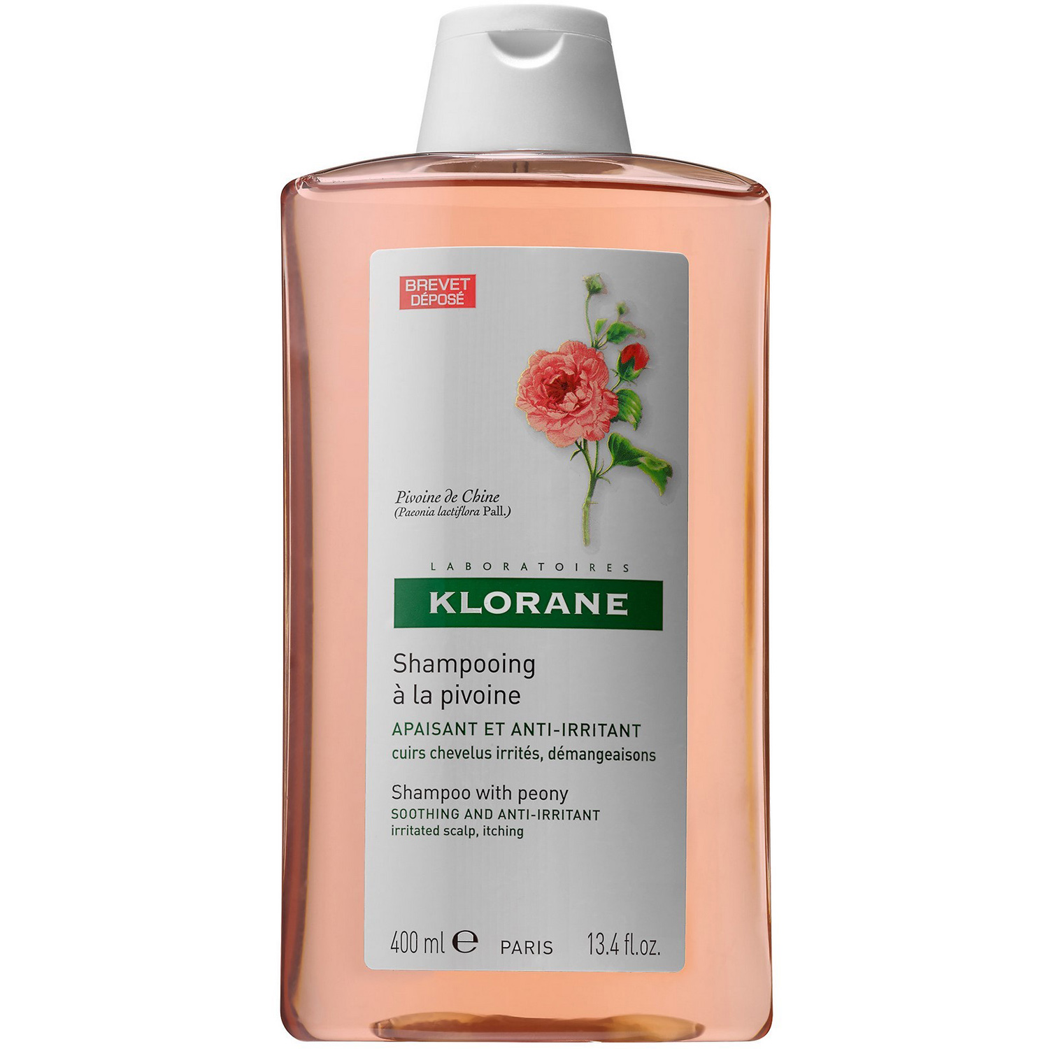 Klorane Peony Soothing & Anti-Irritating Shampoo Καταπραυντικό Σαμπουάν με Παιώνια για Ευαίσθητο & Ερεθισμένο Τριχωτό 400ml