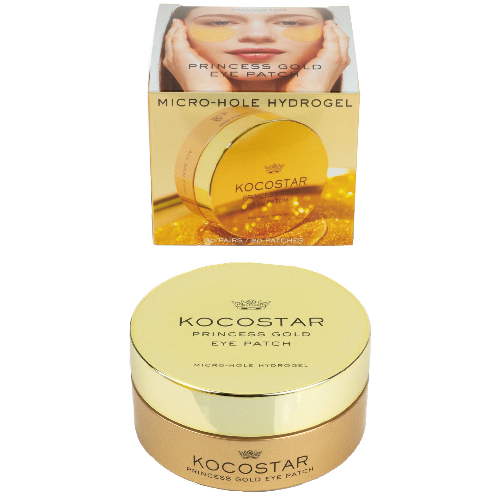 Kocostar Princess Gold Hydrogel Eye Patch Επιθέματα Υδρογέλης για Εντατική Ενυδάτωση της Περιοχής των Ματιών 30 Ζευγάρια