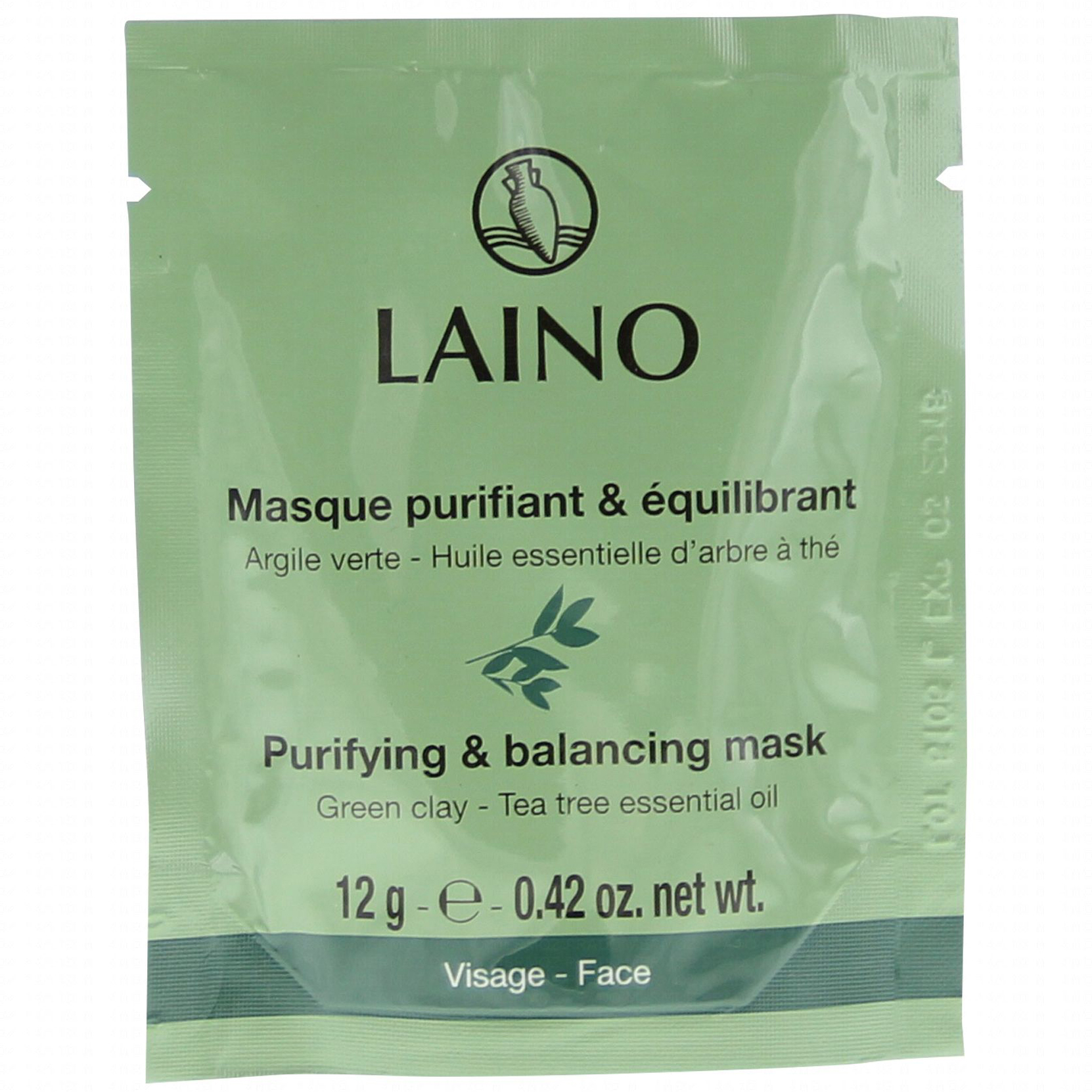 Laino Purifying & Balancing Mask Μάσκα με Πράσινη Αργίλο & Αιθέριο Έλαιο Τεϊόδεντρο, Καθαριστική & Εξισορροποιητική Δράση 12gr