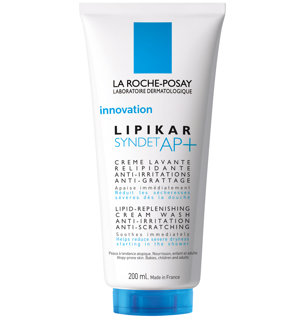 La Roche-Posay Lipikar Syndet AP+ Kρέμα Καθαρισμού για Αναπλήρωση των Λιπιδίων, Κατά των Ερεθισμών & του Κνησμού, Χωρίς Σαπούνι – 400ml
