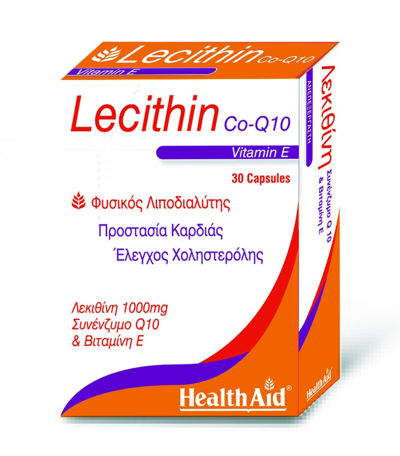 Health Aid Lecithin 1000Mg + Natural Vitamin E 45Iu + Coq 10 10Mg Capsules 30tabs