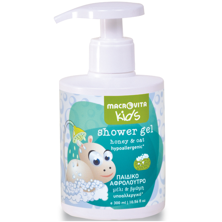 Macrovita Macrovita Kids Shower Gel Παιδικό Αφρόλουτρο με Μέλι & Βρώμη από 3+ Ετών 300ml
