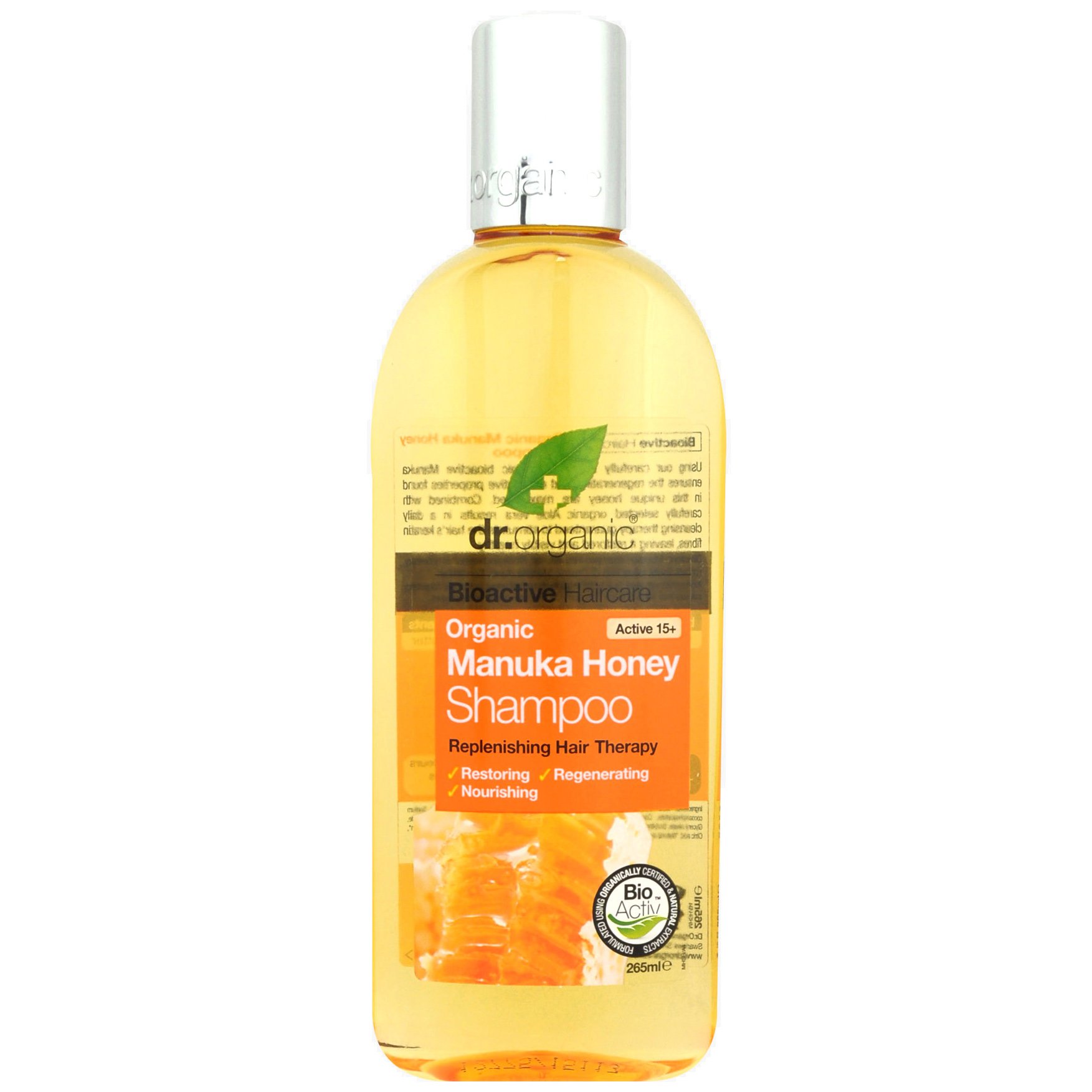 Dr Organic Organic Manuka Honey Shampoo Σαμπουάν με Βιολογικό Μέλι Μανούκα 265ml