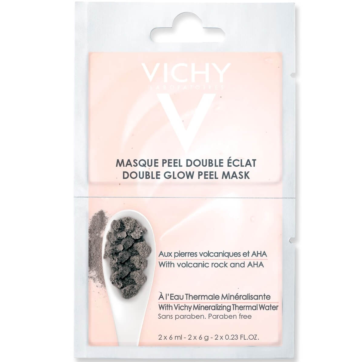 Vichy Masque Peel Double Eclat Μάσκα Διπλής Λάμψης και Απολέπισης 2x6ml