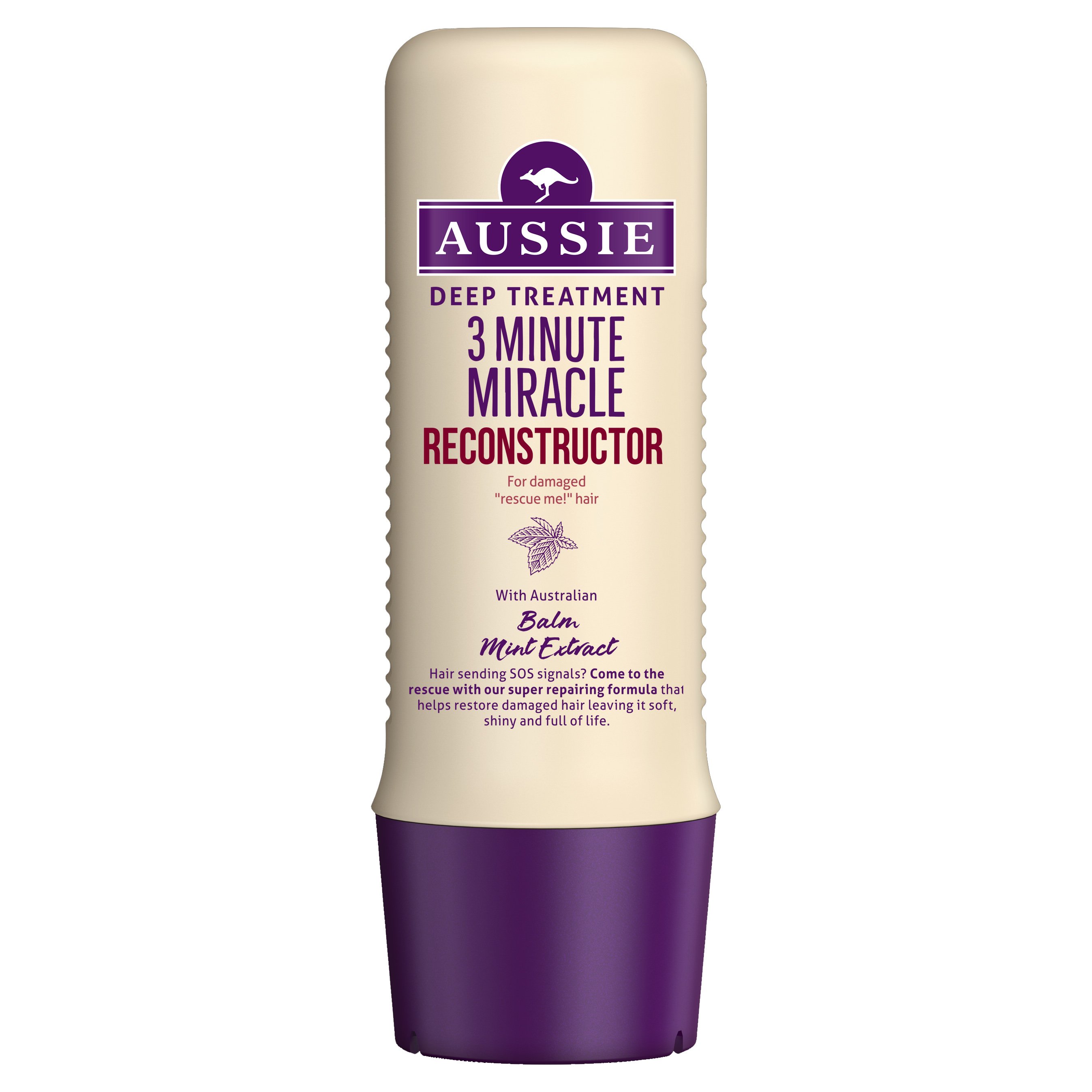 Aussie 3 Minute Miracle Reconstructor Deep Treatment Θεραπεία 3′ για Ισχυρή Φροντίδα Επανόρθωσης για Κατεστραμμένα Μαλλιά 250ml