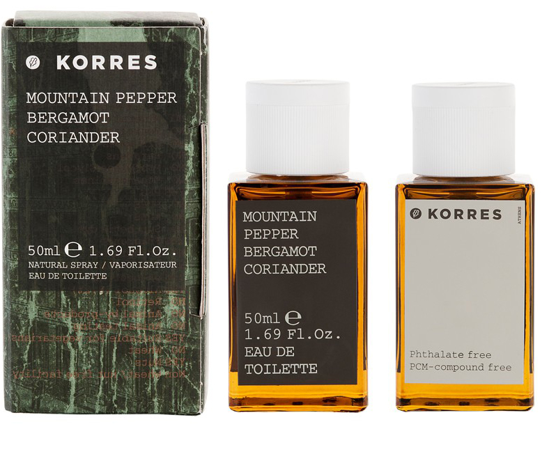 Korres Άρωμα Για Άνδρες Mountain Pepper/Bergamot/Coriander Eau de Toilette 50ml