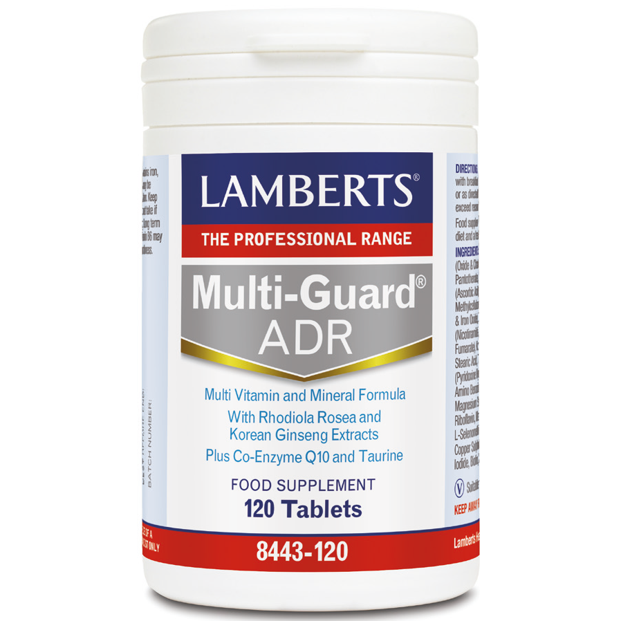 Lamberts Multi-Guard ADR Συμπλήρωμα Διατροφής για την Αντιμετώπιση της Ψυχολογικής και Σωματικής Κόπωσης 120 tabs