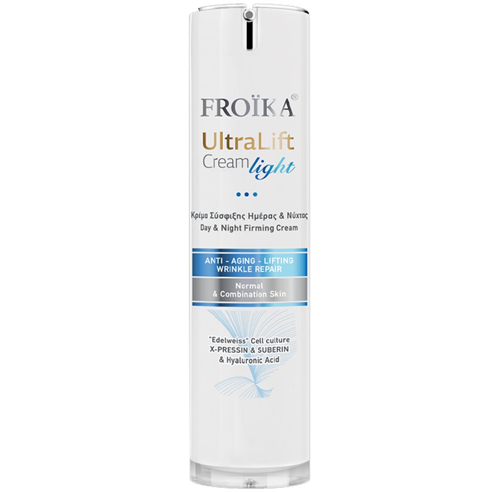Froika UltraLift Cream Light Αντιγηραντική, Επανορθωτική Κρέμα Σύσφιξης 24 ώρης Δράσης για Ορατό Lifting για  Κανονικές-Μικτές Επιδερμίδες 50ml