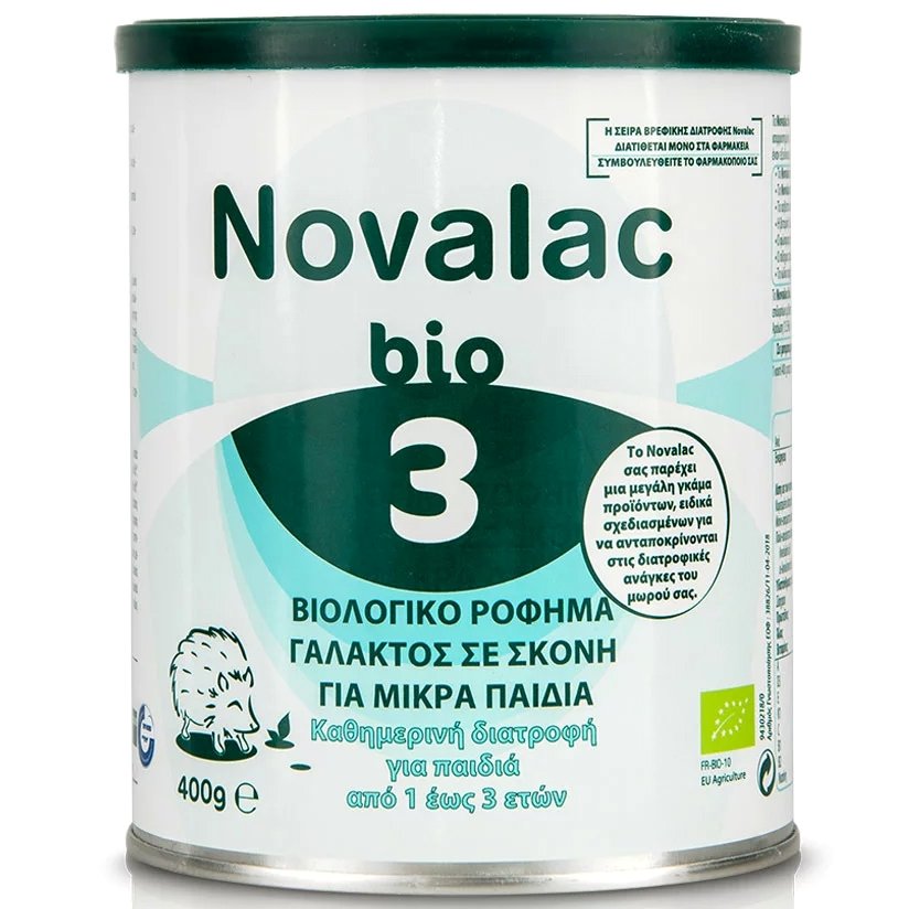 Novalac Bio 3 Βιολογικό Ρόφημα σε Σκόνη για Μικρά Παιδιά από 1 Έως 3 Ετών 400gr