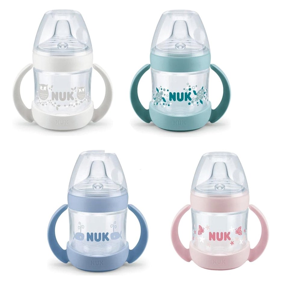 Nuk Nature Sense Εκπαιδευτικό Μπιμπερό με Ρύγχος 150ml – γκρι