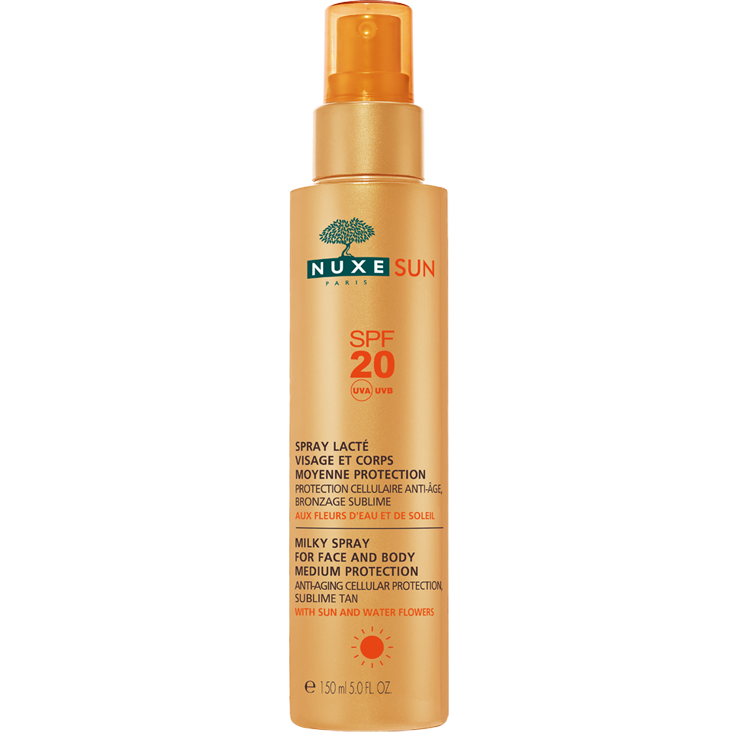 Nuxe Sun Milky Spray Αντηλιακό Γαλάκτωμα για Πρόσωπο & Σώμα Spf20 150ml