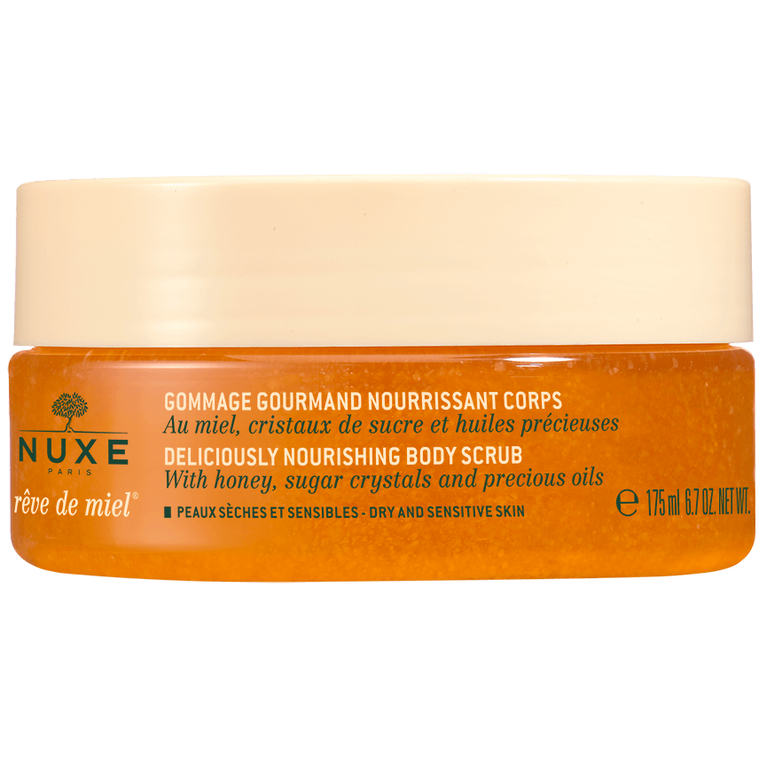 Nuxe Reve de Miel Nourishing Body Scrub Απολαυστικό Θρεπτικό Scrub Σώματος με Μέλι, Κρυστάλλους Ζάχαρης & Πολύτιμα Έλαια 175ml