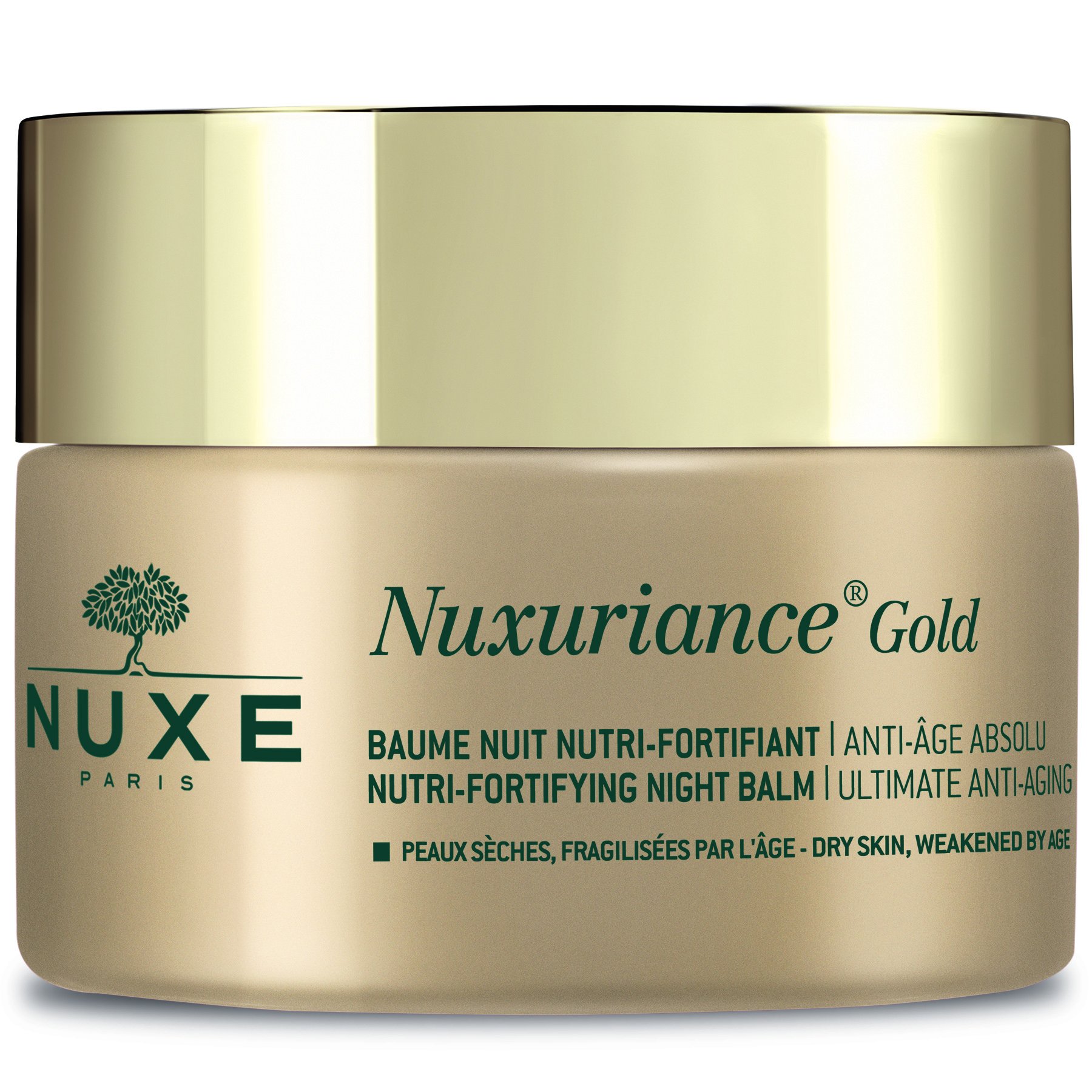 Nuxe Nuxuriance Gold Nutri-Fortifying Night Balm Πλούσια Κρέμα Νύχτας για Θρέψη & Απόλυτη Αντιγήρανση της Ξηρής Επιδερμίδας 50ml