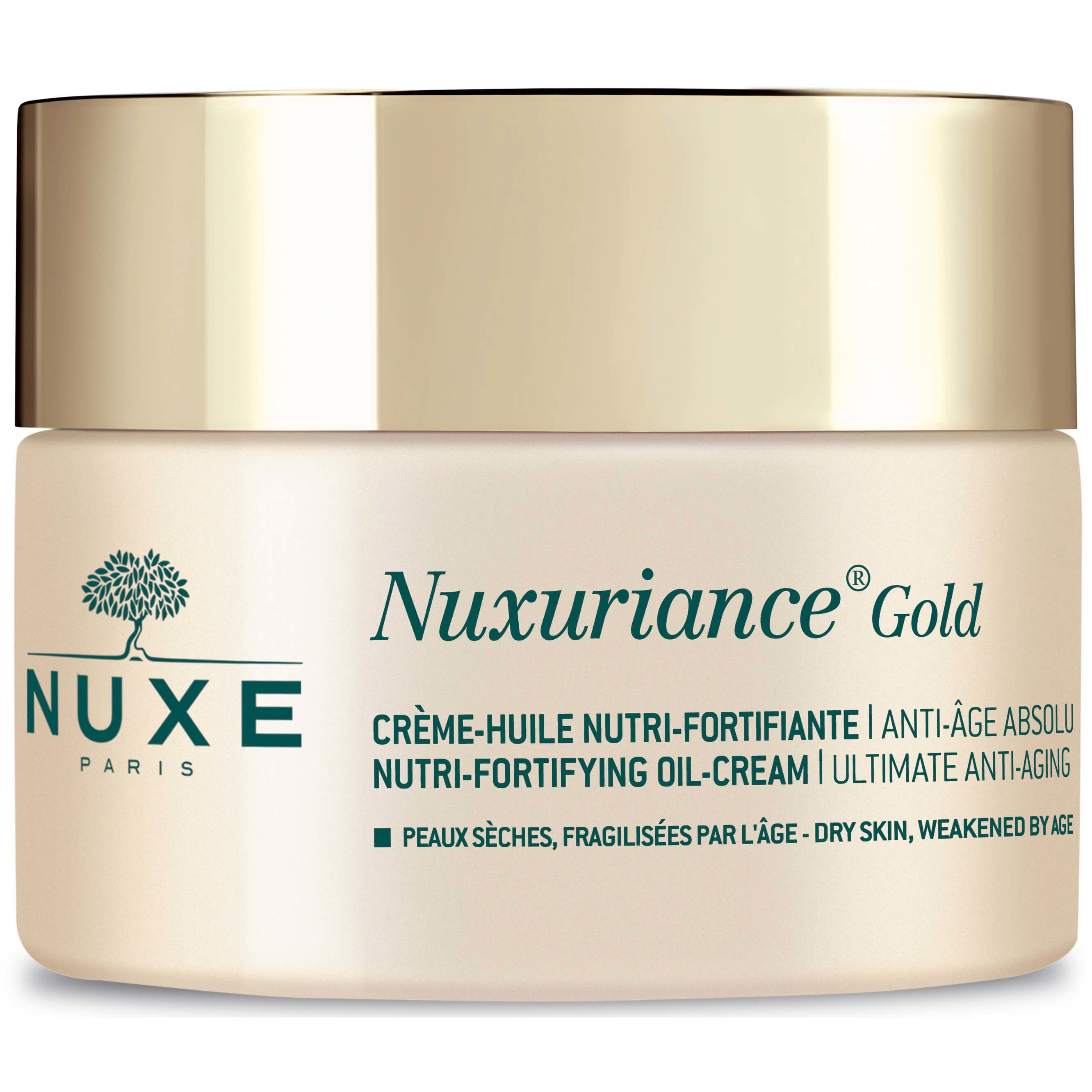 Nuxe Nuxe Nuxuriance Gold Nutri-Fortifying Oil-Cream Πλούσια Κρέμα Ημέρας για Θρέψη & Απόλυτη Αντιγήρανση της Ξηρής Επιδερμίδας 50ml