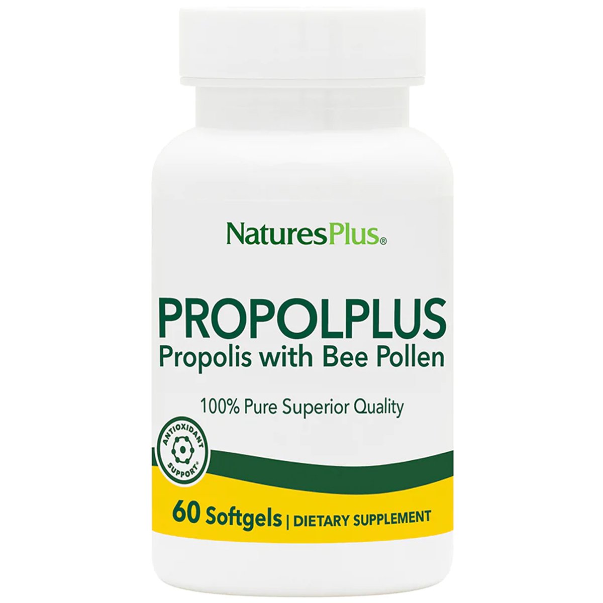 Natures Plus Propolplus Συμπλήρωμα Διατροφής με Καθαρή Πρόπολη & Γύρη Μελισσών 60Softgels